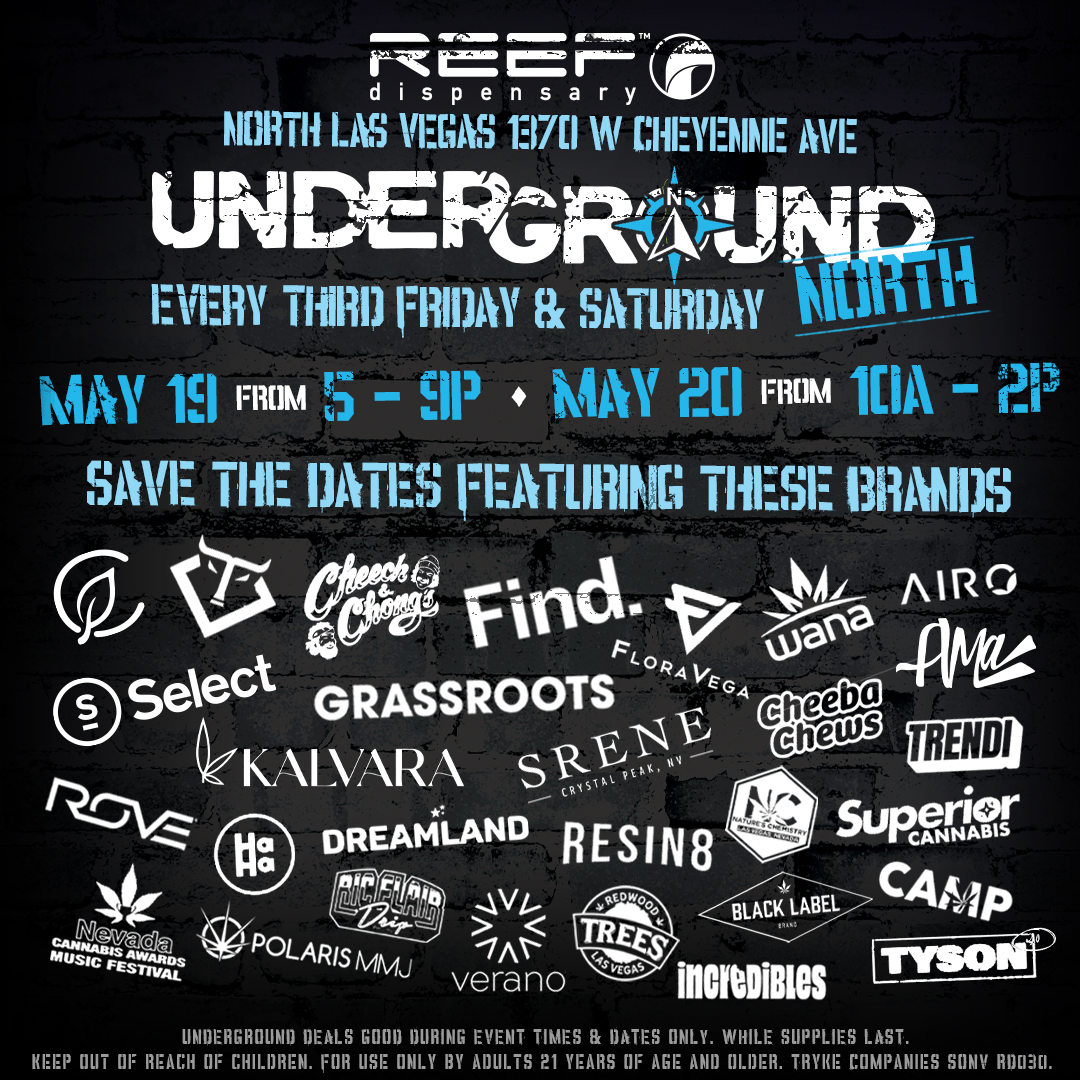 Are you looking for your favorite AMA products in Las Vegas dispensaries? Visit us at <a href="/ReefDispensarie/">Reef Dispensaries</a>  this weekend for The Underground event! 

#AMANEV #reefdispensaries #lasvegas