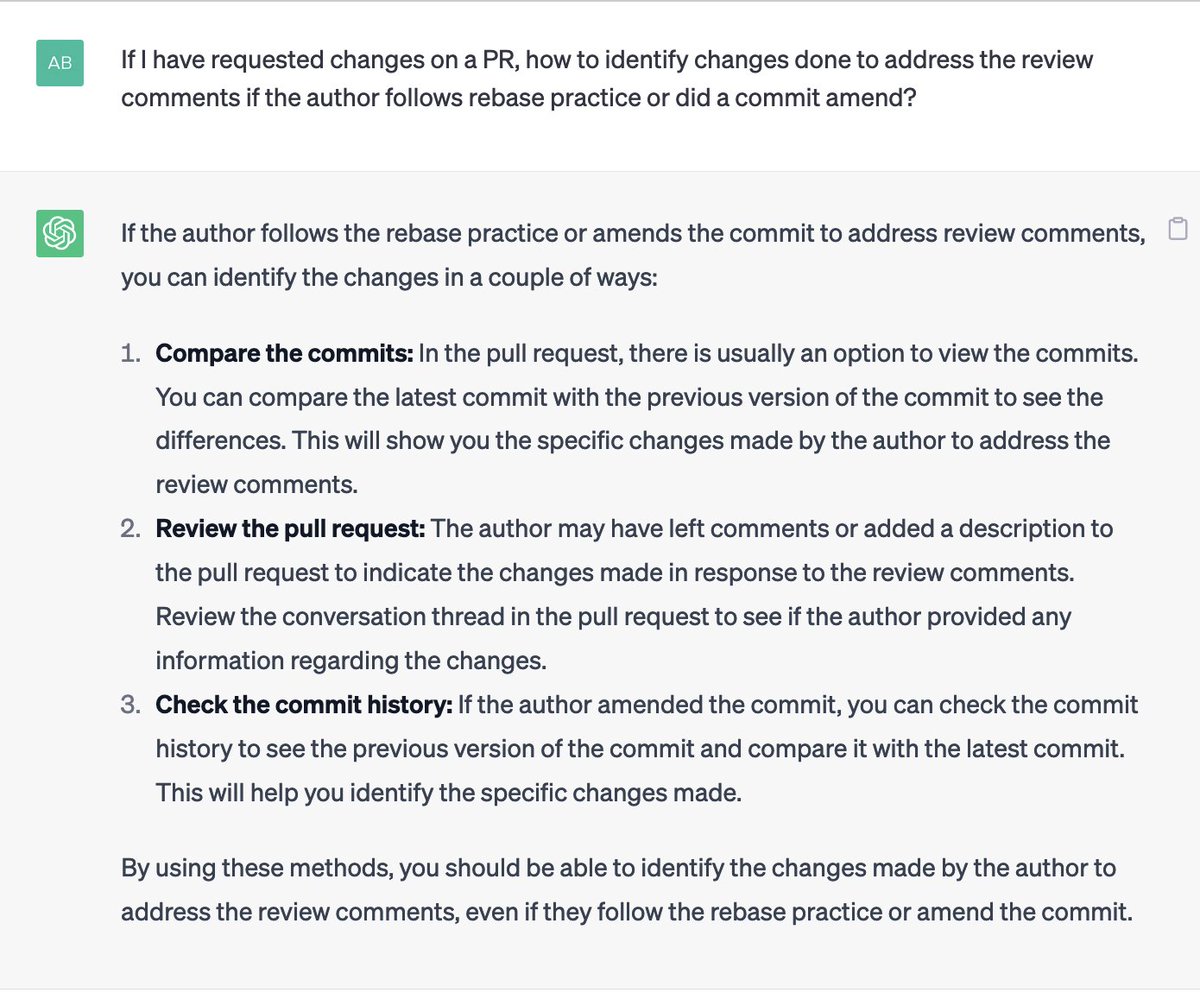 iasvns's tweet image. Rebase and Commit amends are cool, but as a reviewer find it difficult. Any suggestion on this question? ChatGpt couldn't answer. #github #rebase #pullrequests @github