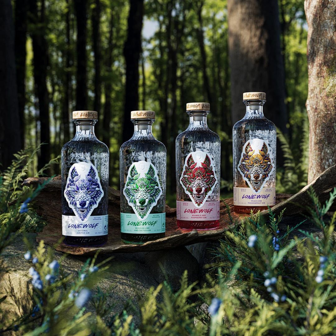 Stoked to share the updated, redesigned, and repackaged Lonewolf Gin bottle. Thank you <a href="/BrewDog/">BrewDog</a> and UCS (United Creative Studio) for trusting me to work on this project.