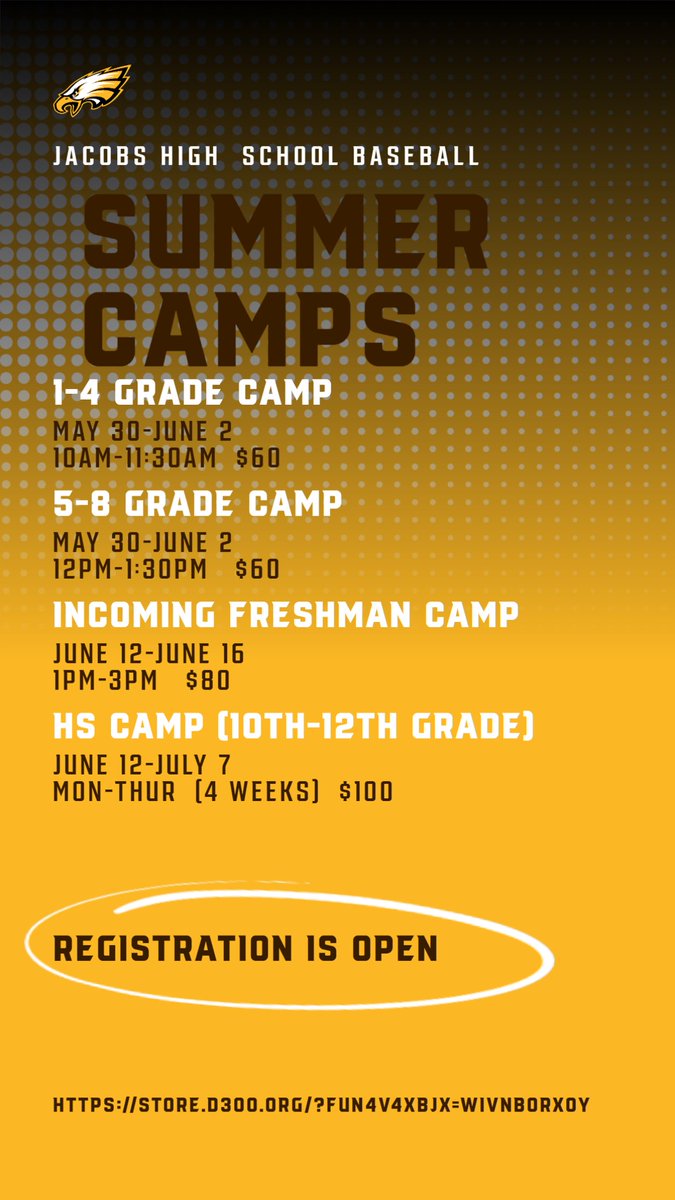To register for camps, students will no longer need to register separately through 8to18/rSchool.  Everything is through the web store.  

store.d300.org/?FUN4V4XBJX=WI…