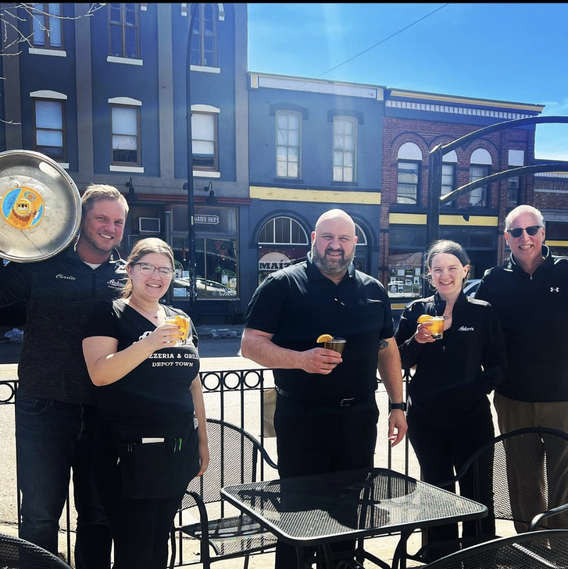 The Aubree's Pizzeria &amp; Grill Team is excited for the Summer Season to start at our 7 locations! We have a lot of great events happening this summer including car shows🚗, pride events🏳️‍🌈, 🍎festivals, and live music at some of our locations. Join us on the patio and cheers🍻!