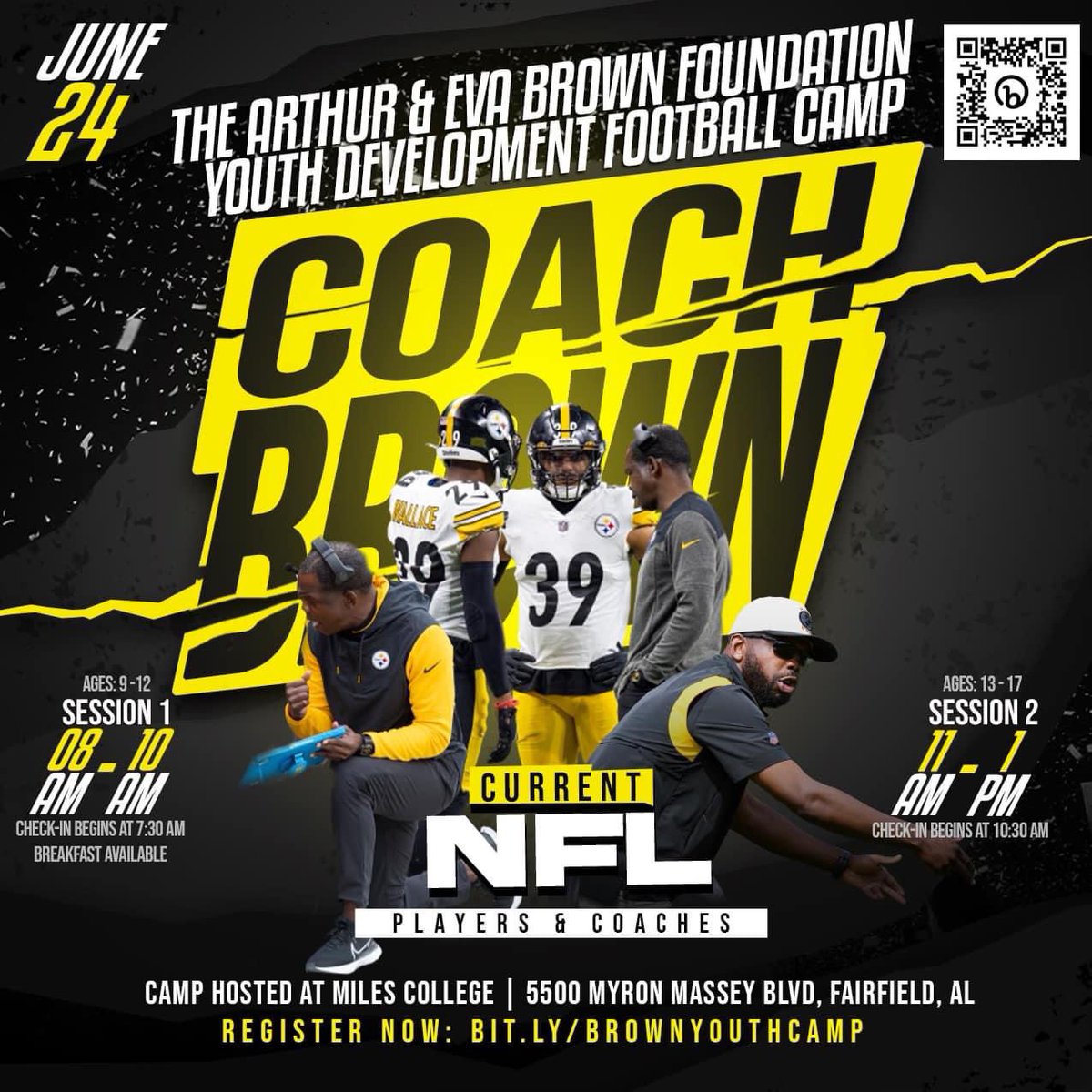 I Owe a lot to My Community, My City, and God. Can’t wait to get home and serve. We touched about 100 Lives last year. Let’s affect 300 this year. Life Messages from Guest Speakers, Expert Coaching, T-Shirt, Breakfast, Steeler Giveaways, No Cost.. See You Soon. @minkfitz_21 @P2