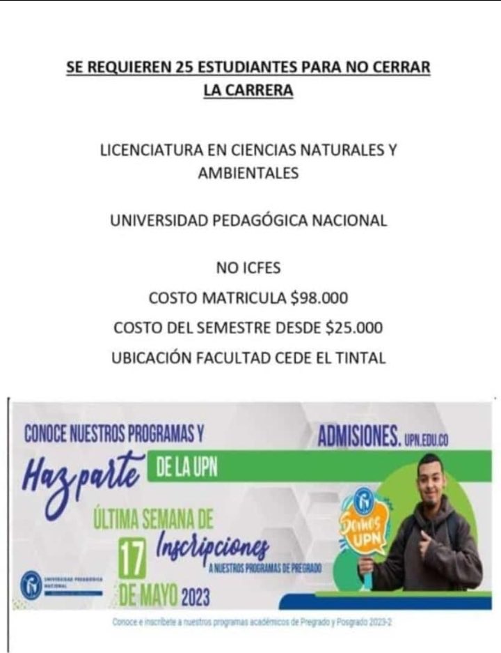 CarmenLordLora2's tweet photo. Para los jóvenes que les interese esta carrera. https://t.co/fDUSDUbYkF