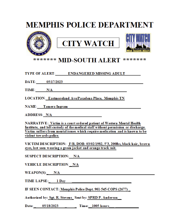 Memphis Police Dept tweet media