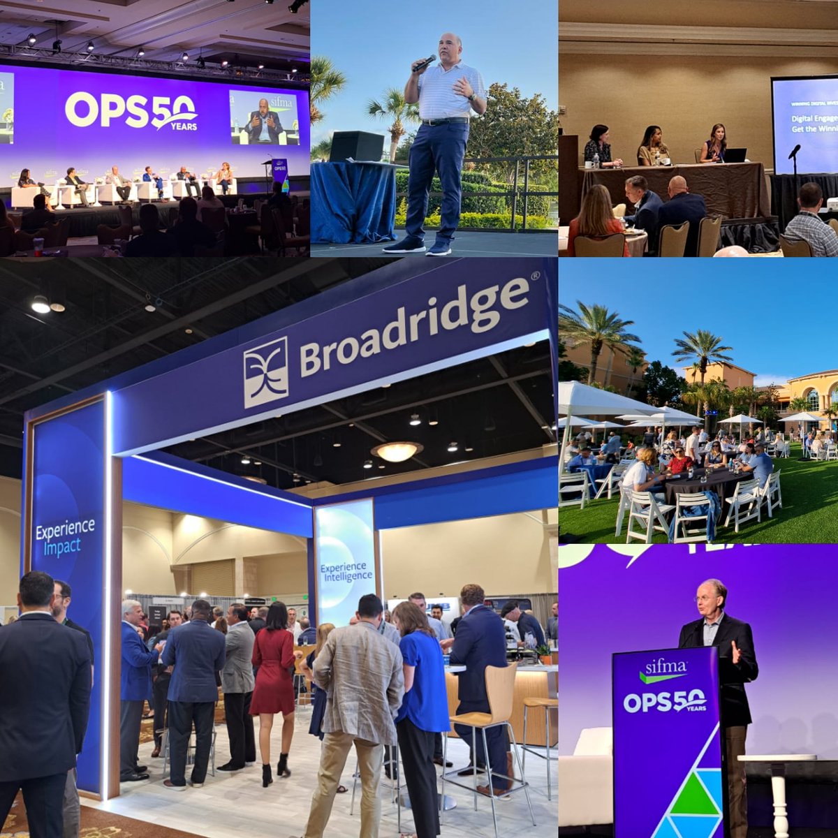 Broadridge's tweet photo. That's a wrap on @SIFMA Ops 2023! Our top takeaway from this week? It's time to rethink operational processes, identify new challenges and opportunities that tech can address, and reimagine ops to power the future of financial markets innovation. #SIFMAOps #FinancialServices https://t.co/xXrlz8v6mT
