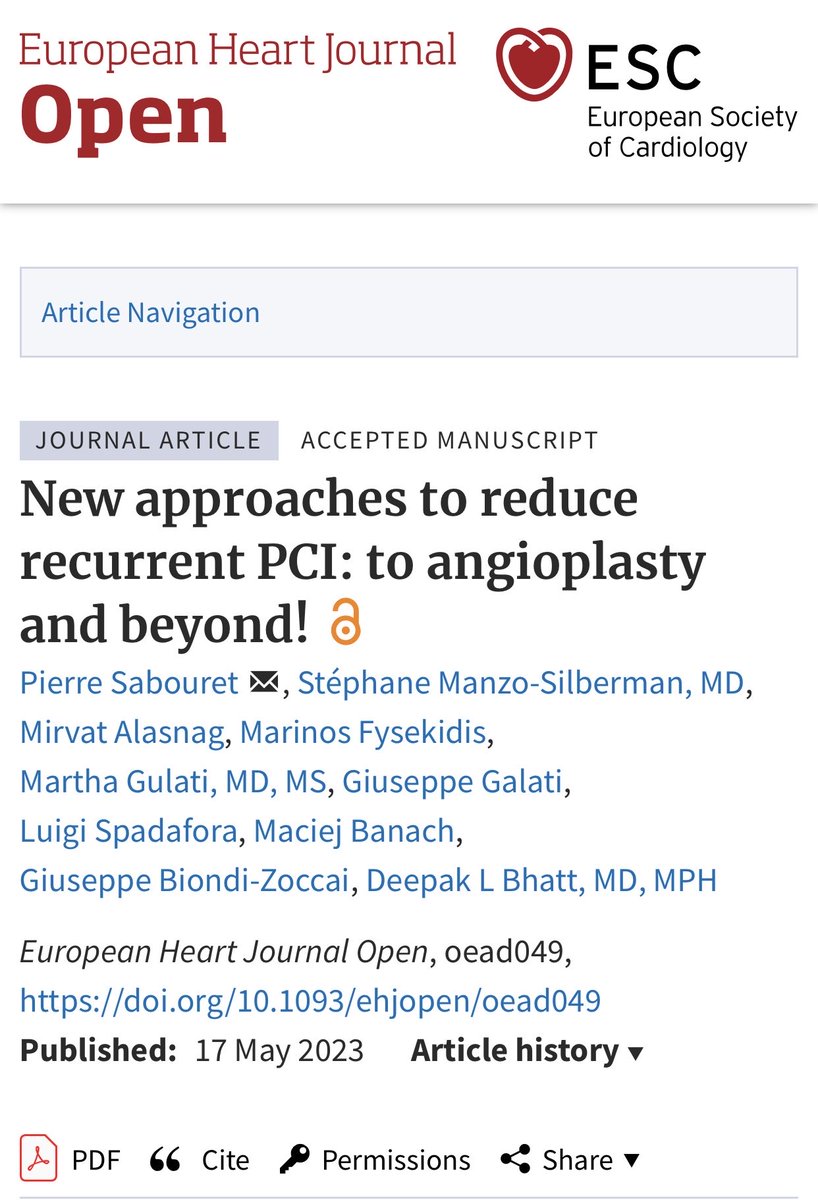 Online article: how to reduce recurrent #PCI #OutsideOfTheStent during #EuroPCR ☀️