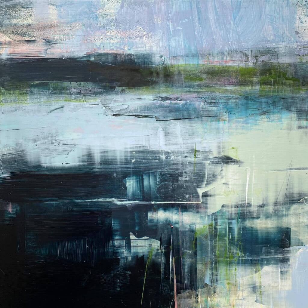 painterjanette's tweet photo. After a week away ( with daily boat trips) I’m back into channeling my own impressions of life alongside the estuary #morecambebay …. This detail is from my latest piece playing with the concept of warp and weft. https://t.co/W7QK2FoYP0 https://t.co/HMefsyZsAH
