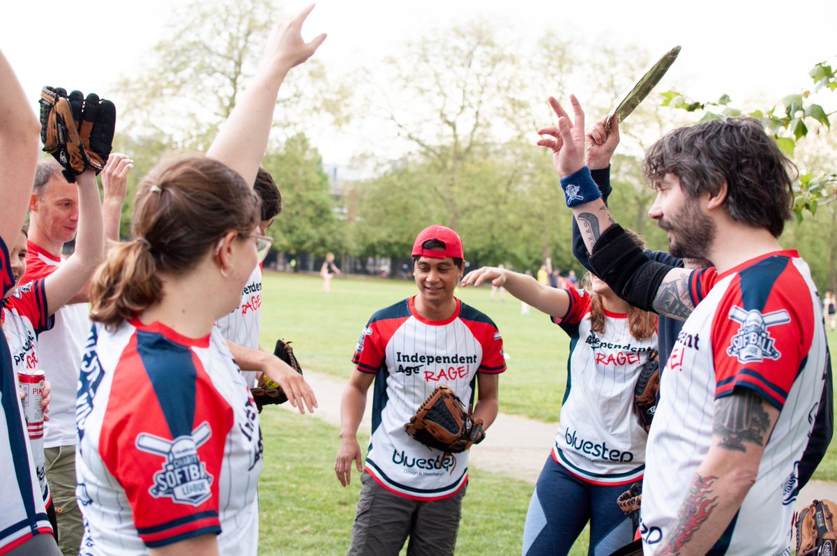 Fantastic start to the <a href="/CharitySoftball/">London Charity Softball League</a> season with a 23-7 win for the Rage. Great fun playing against <a href="/unpreventables/">The Unpreventables</a>.We hope to see you down the line. MVP was Ronie with an honourable mention to Maria📸Cant forget the caps speech @JamesHails 
#FeelTheRage #IndependentRage #LCSL