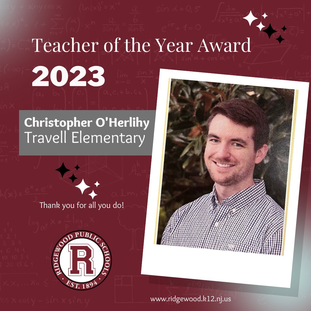 Announcing our 2022-2023 Teachers of the Year - and last but certainly not least from Travell Elementary School -
#TeamRidgewood #MaroonPride #TeacherOfTheYear