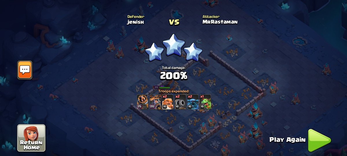 Damian29716721's tweet image. How about your first 200% attack? ⭐️⭐️⭐️⭐️⭐️⭐️

#ClashOfClans #ClashOn #BuilderBase #Update