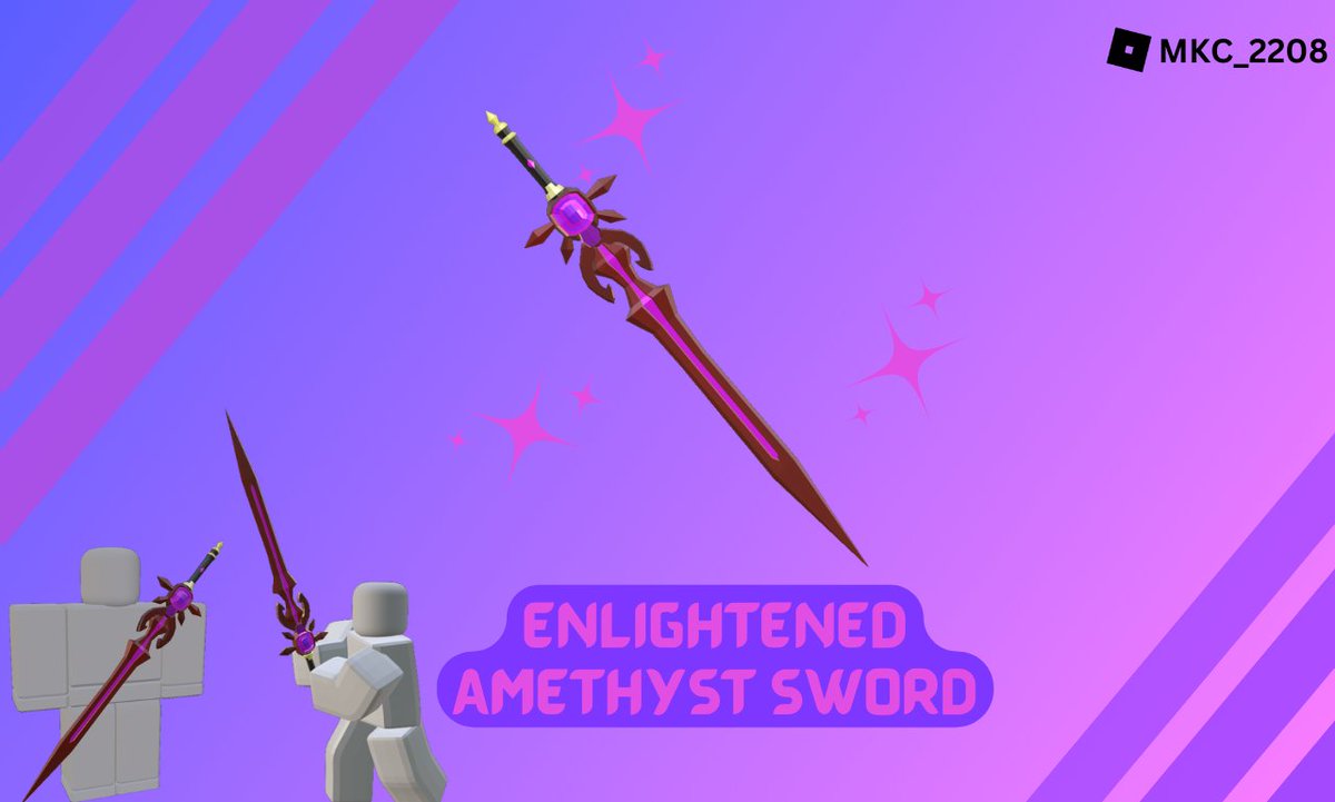 Kyrinite1's tweet photo. Enlightened Amethyst Sword 
#RobloxUGC #UGC #RobloxDev https://t.co/EcYGJFWbHE