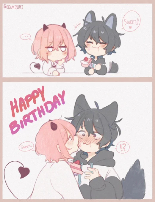 hbd to me 🍰💜💙