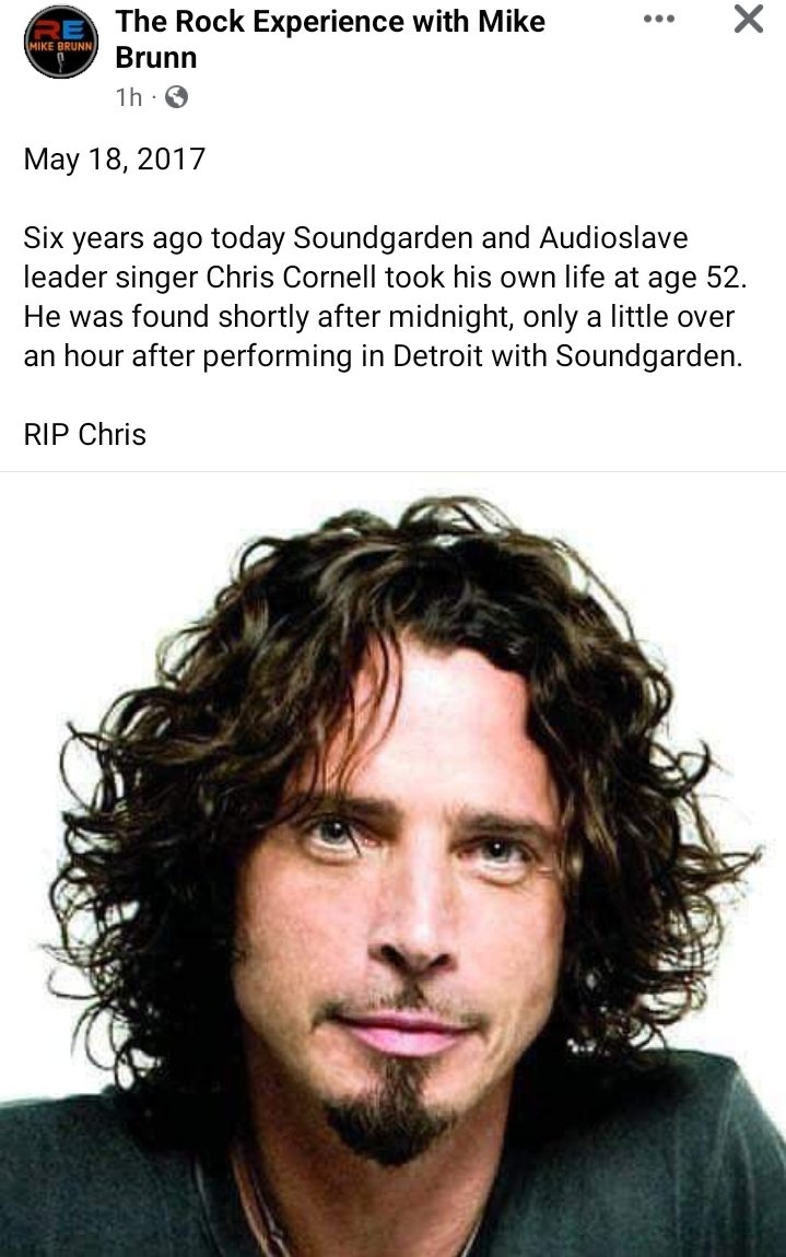 For everyone who believes Meghan lied about being suicidal because she did her job that night....please remember this man, this gifted man, who also did his job six years ago then went back to his hotel #RipChrisCornell