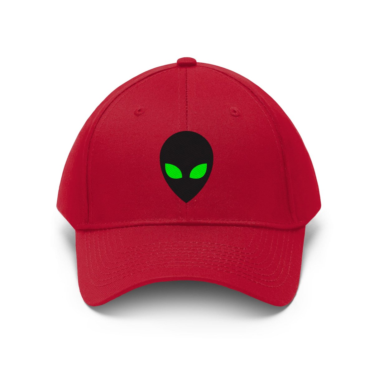 Alien Green Eyes Embroidered UFO Hat, Funny Outer Space Alien Meme Baseball Cap etsy.me/42OOBqX #ufohat #alienhat #dadhat #dadcap #baseballcap #greeneyes #coolhat #trendyhat #aliencap