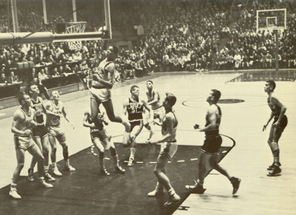 NovaRootedProj's tweet photo. Between 1956-1969 at least 18 Black Villanovans were members of the men’s basketball team. As with the Track team, the inclusion of Black athletes on the court had positive outcomes for the success of the team as well as representation on campus. 8/ https://t.co/JQ5Fuaabl5