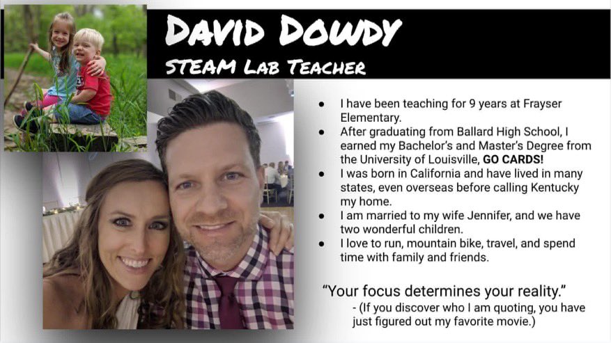On this Thankful Thursday, Frayser Elementary's students and staff want to shout out how thankful we are for our STEAM Lab Teacher, Mr. David Dowdy! 🐯💚 Please join us by giving him some love below! #FrayserTigersROAR #WeAreJCPS #AISuccess #ThankfulThursday