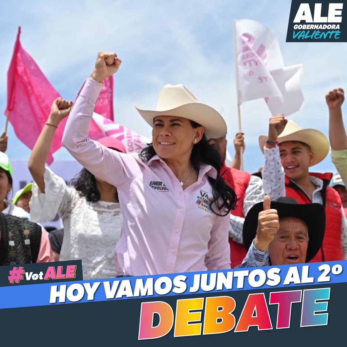 MonseArcosV's tweet photo. ¡Vamos con #AleAlDebate!
Hoy en punto de las 8 de la noche es el segundo #DebateEdoméx; estoy convencida de que @AlejandraDMV va a demostrar una vez más que es la mujer ideal para gobernar el Estado de México.
#VotaAle
Siganlo en vivo 👉🏼https://t.co/cVLPCvKGHu… https://t.co/IvsykM93kE