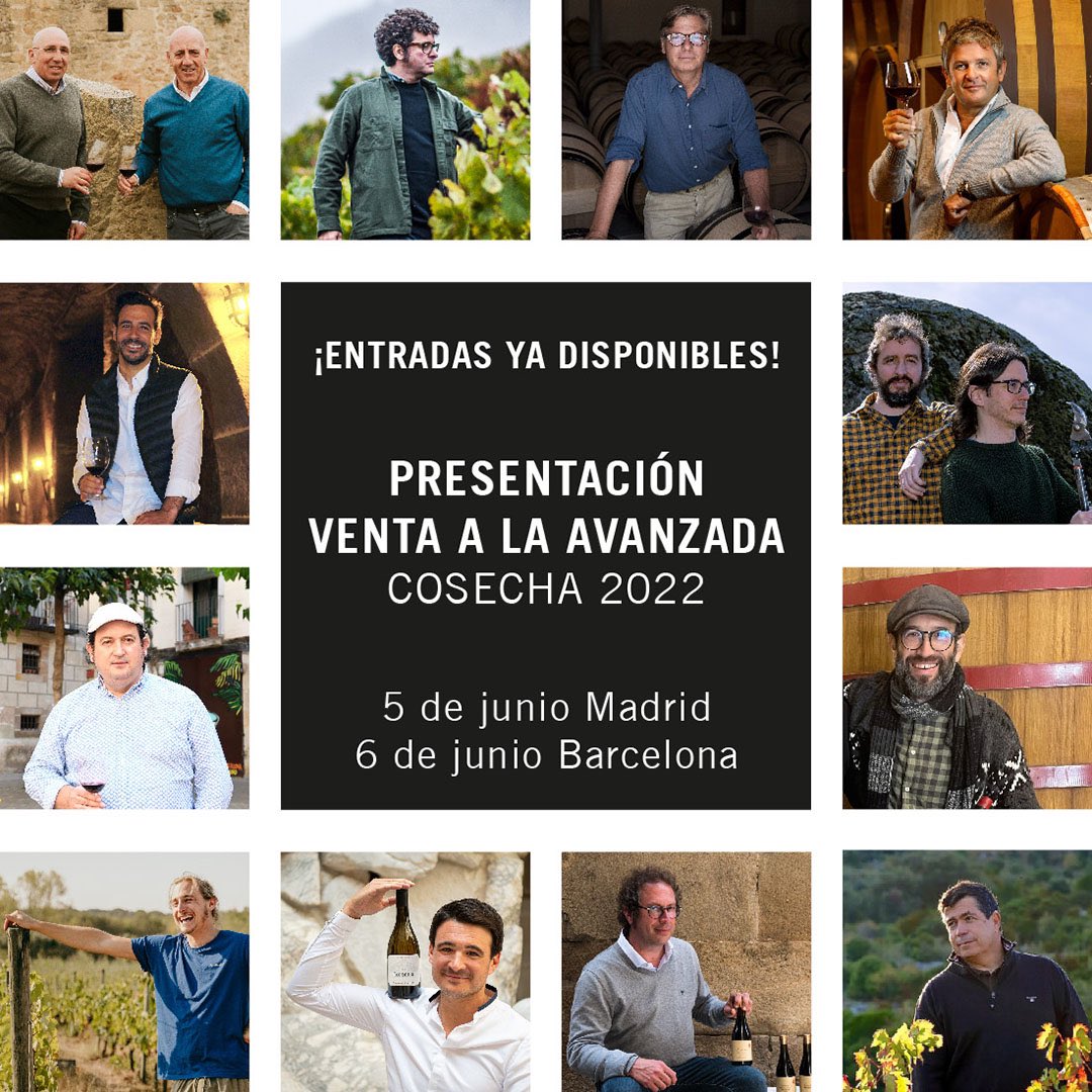 El 5 de junio en Madrid y el 6 de junio en Barcelona ven a catar en primicia los vinos de la cosecha 2022 de la mano de sus elaboradores en la Presentación de la Venta a la Avanzada #avan22. Consigue tu entrada en bit.ly/2JZTpVc