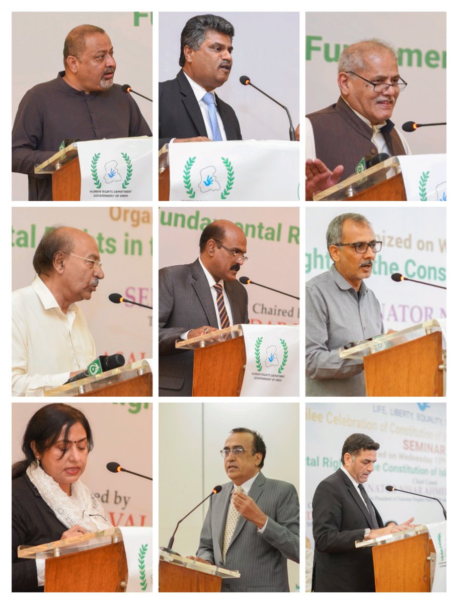 SHRC_official's tweet photo. @HumanRightsGovt organized a seminar on 'Fundamental Rights in the Constitution of the Islamic Republic of Pakistan – 1973' as part of an ongoing series of commemorative celebrations for the Golden Jubilee of the Constitution.

1/3, https://t.co/gAQVQ0AEbh