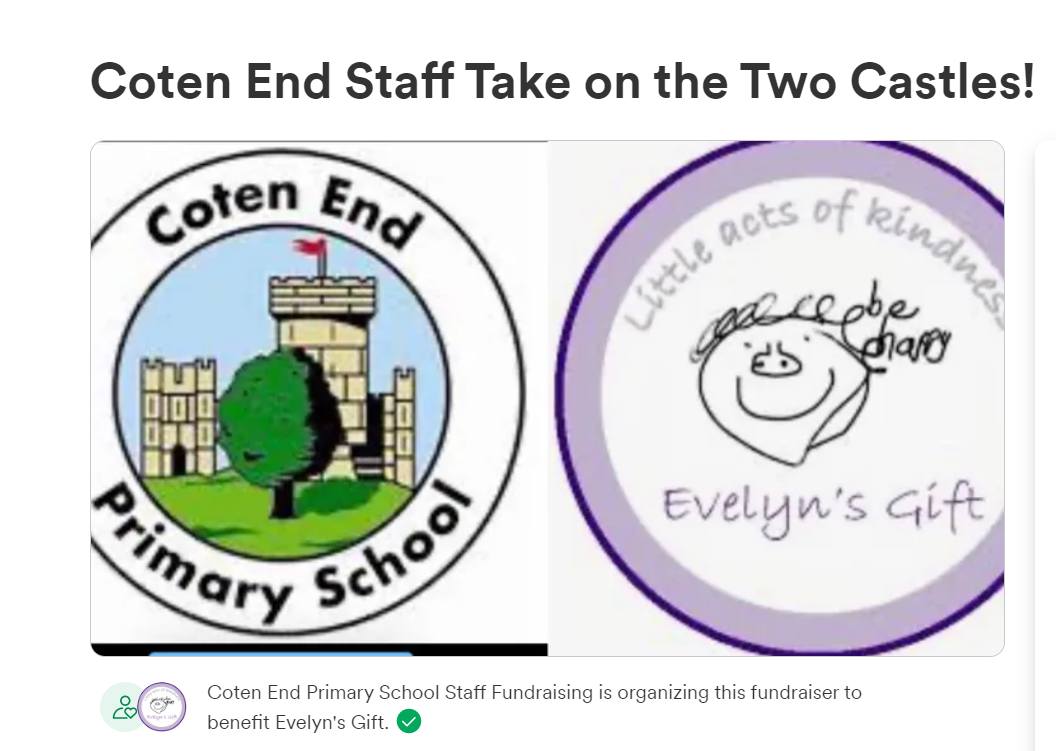 Coten End Primary School staff raising funds for Evelyn's Gift and Cancer Research. Evelyn's death shocked the community, and we are eternally grateful for their continued support. To donate to Evelyn's Gift: bit.ly/41OatS7 or Cancer Research bit.ly/43bydRl