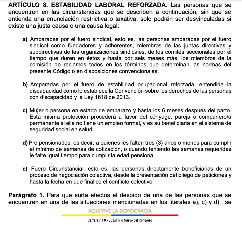 CesarALuqueF's tweet photo. Proyecto de #ReformaLaboral ponía en peligro estabilidad laboral por salud a futuro, en ponencia la desaparecen, para volver al régimen antes de la sentencia C-531 de 2020 Corte C.

Este texto pone en peligro a más de 2 millones de trabajadores enfermos. Q pensará @MafeCarrascal https://t.co/fsMpnxKj6F