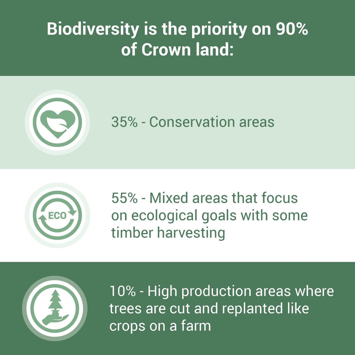 Happy Biodiversity Day! Our approach for ecological forestry divides crown land into 3 zones that work together to balance biodiversity and other goals. Learn more about ecological forestry: novascotia.ca/ecological-for…