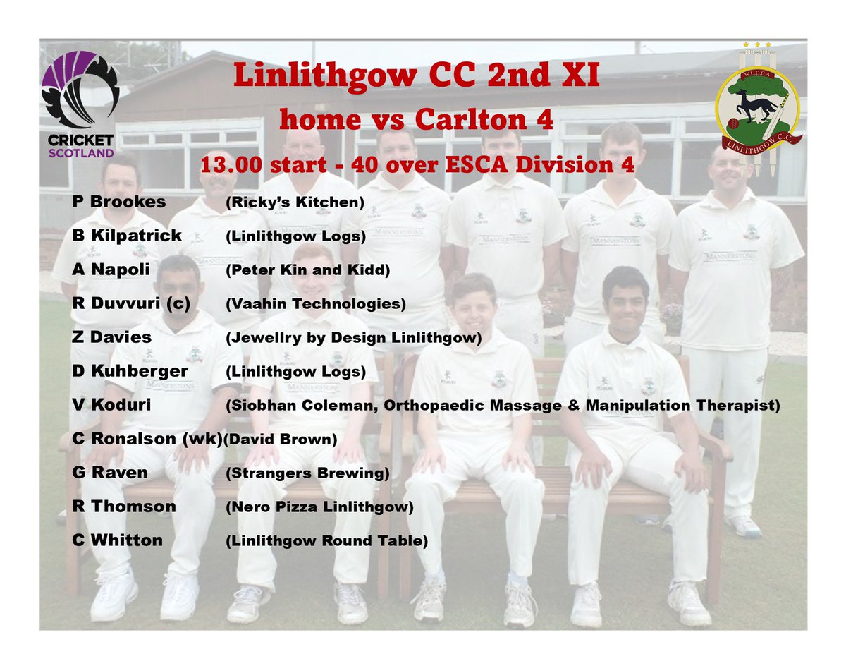 linlithgowcc's tweet photo. This weekend there are 2 home games at The BCG with the 1st XI playing Edinburgh CC on Saturday (12 noon start) and the 2nd XI entertaining Carlton 4 on Sunday (1 pm start)
The bar will be open both days for anyone who fancies coming down to watch.
#monthetree #linlithgowcc π³π https://t.co/uoT0UG2rZK