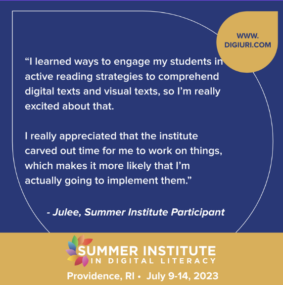 Summer Institute in Digital Literacy, URI tweet media