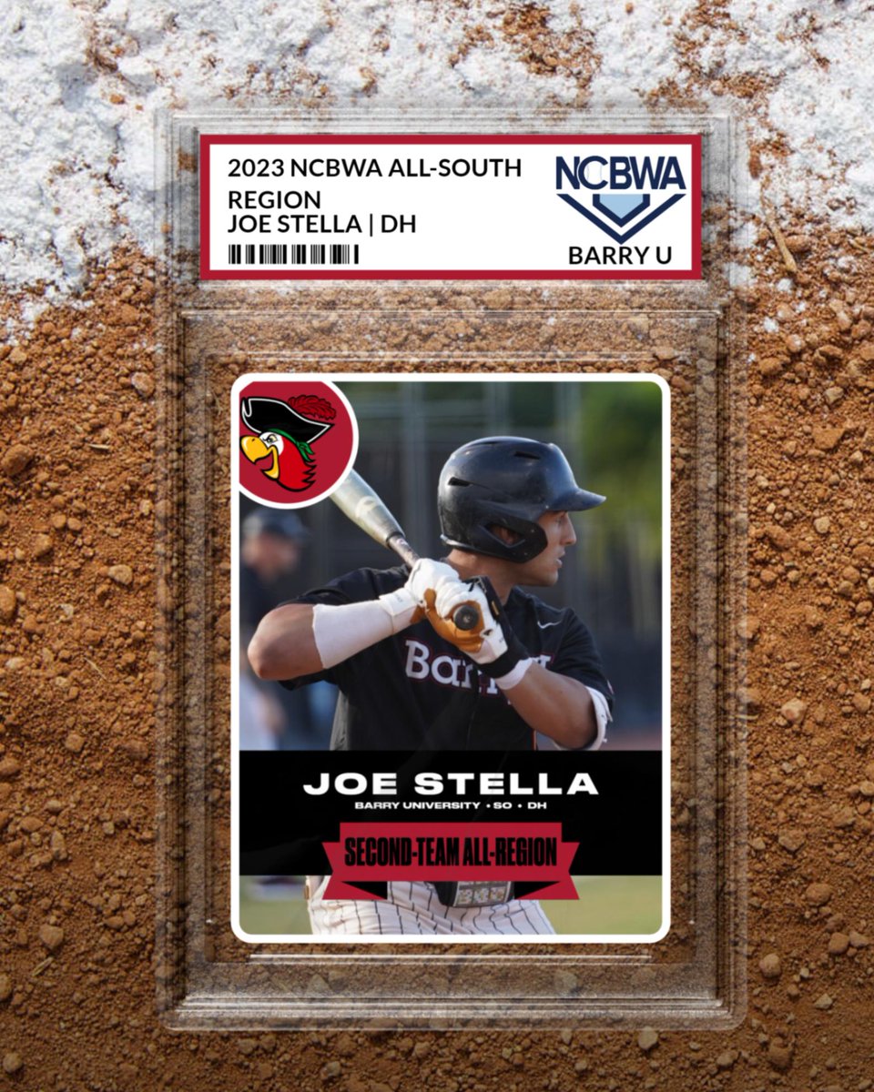 BarryUBaseball's tweet photo. Joe Stella named Second-Team All-South Region DH by NCBWA https://t.co/99ActSxYkg
