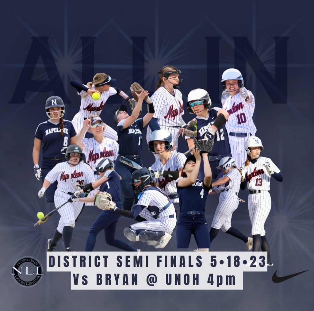 ITS GAME DAY & rematch time — the napoleon ladycats play in District Semi Finals @ UNOH vs Bryan | first pitch 4pm