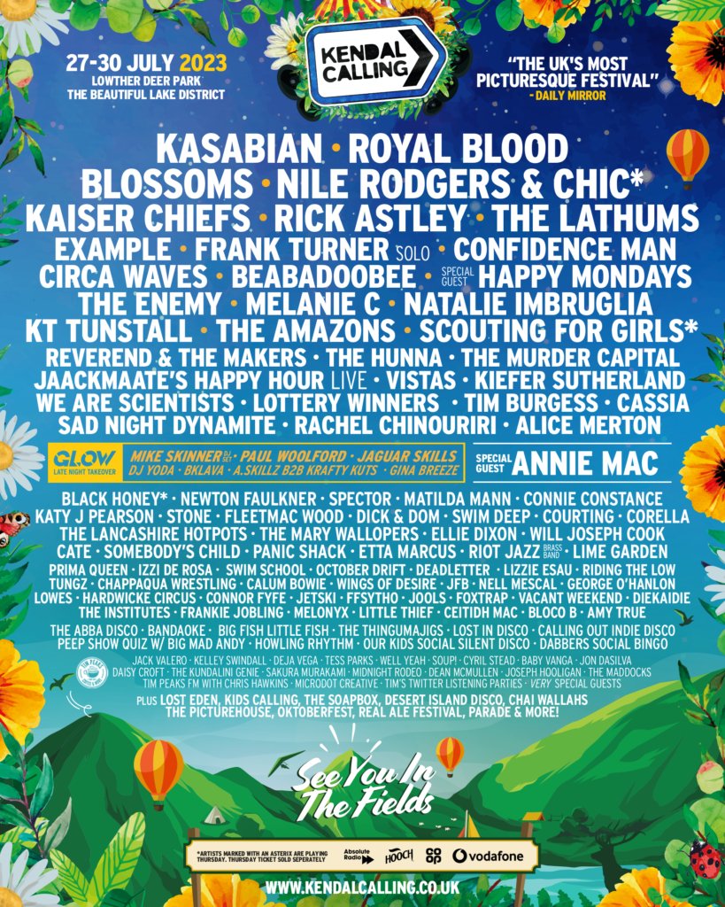 Over the moon to announce that we'll be playing this year's @KendalCalling on the @bbcintroducing Yam Riot stage.

See you in the fields!

#kendalcalling #seeyouinthefields