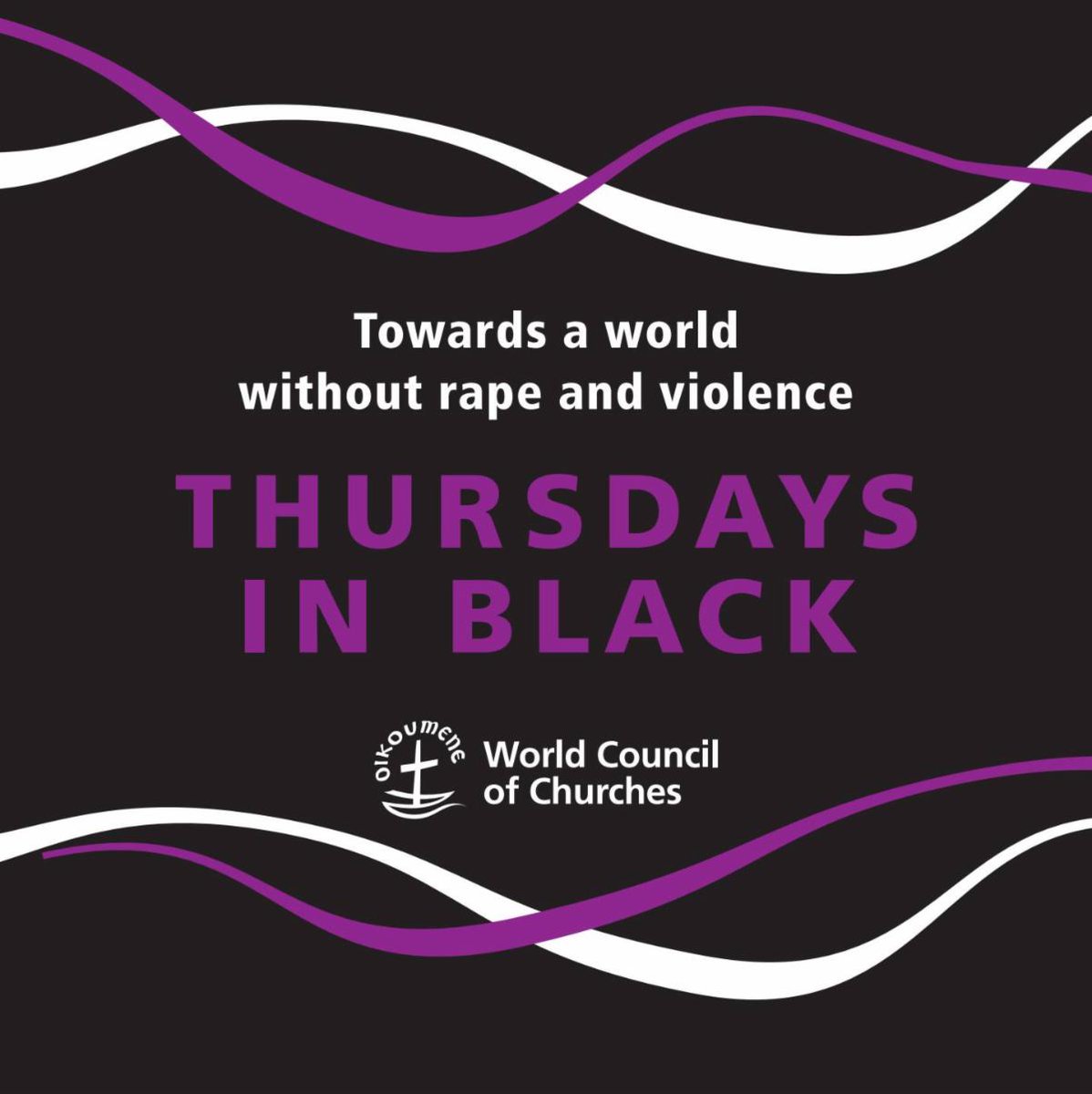 The @Oikoumene has invited the #ccdoc to participate in #ThursdaysinBlack. Wear black on Thursdays to declare that you are part of the global movement resisting attitudes & practices that permit rape & violence. Post a pic & tag #ccdocThursdaysinBlack