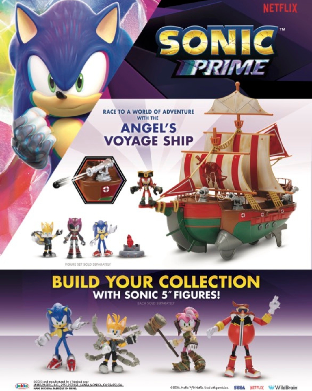 Jakks Pacific Sonic Prime Angel’s Voyage Ship 2.5-in Playset