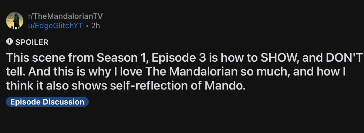 Mando3Updates's tweet photo. This is a great analogy of a great scene from the Mandalorian season 1 episode 3.

Credit- Reddit [MandalorianTv]

#themandalorian #starwars #dindjarin #grogu https://t.co/iSN4RBg1Zf