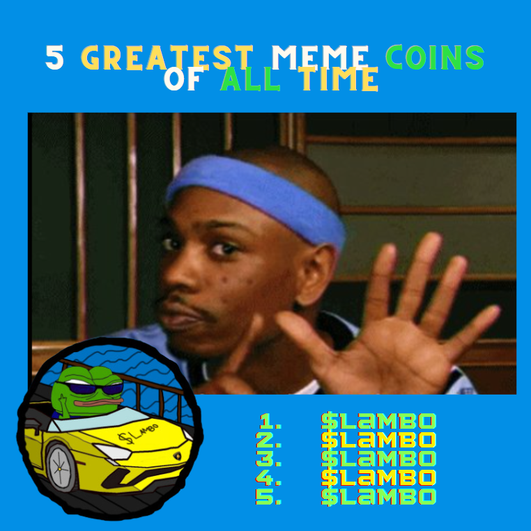 UpswingSeason's tweet photo. What are the 5 greatest of #Memecoinseason2023 ?

$lambo @LamboERC https://t.co/N90lcsoSXl