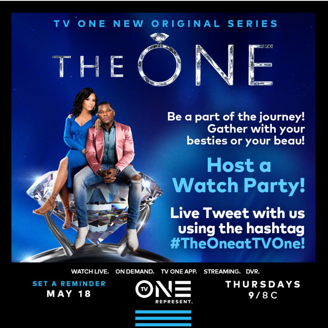 MadameNoire's tweet photo. TONIGHT the highly anticipated premiere of #TheOne! Gather your friends or your boo and get ready for an unforgettable night. Join us live and share your thoughts on Twitter using #TheOneatTVOne
Save the date: Thursday, May 18th at 9p/8c! π #MNCouples https://t.co/0Grh8eOzjw