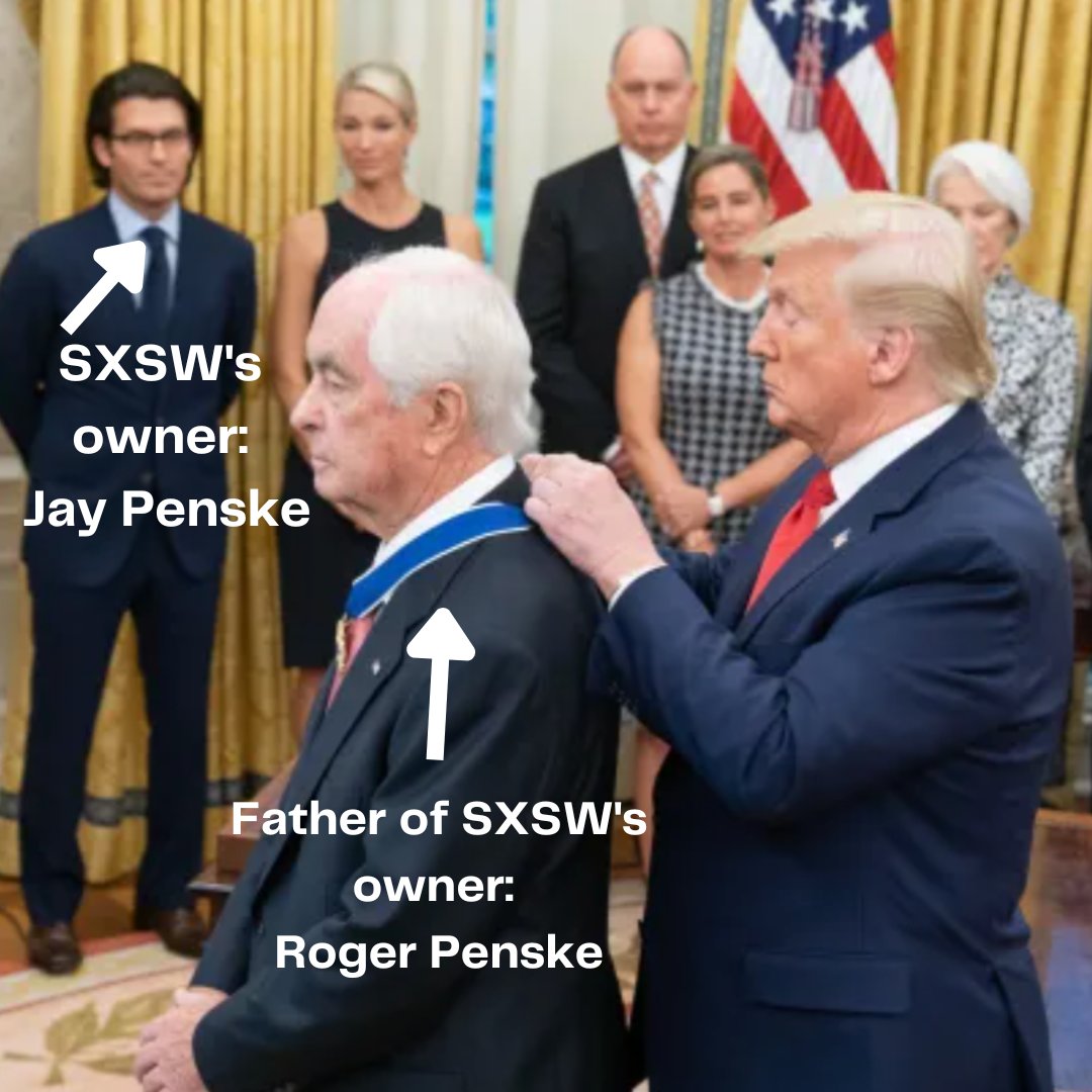 SXSW is owned by the right-wing billionaire Penske family. This is who is refusing to pay musicians fairly. <a href="/sxsw/">SXSW</a>