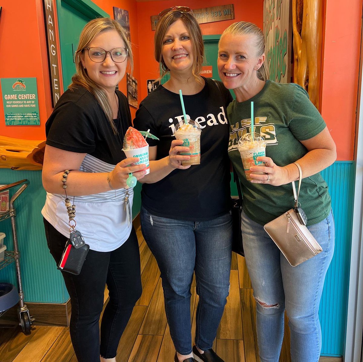 The WLPZ Morning Show Crew hit <a href="/bahamabucks/">Bahama Buck's</a> today to celebrate the end of a season 🎥! We’re going to miss them!! <a href="/HillsboroughSch/">Hillsborough Schools</a> <a href="/lopezlibrary/">Mrs. Wenger</a> <a href="/vanity_jolly/">Vanity Jolly</a> <a href="/ZemHarris/">Zemenaye Harris</a> <a href="/KPiccorelli/">Kaitlyn Piccorelli</a> <a href="/rpiccorelli/">Rachel Piccorelli</a>