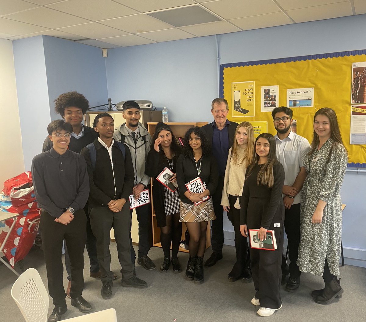 ALASTAIR CAMPBELL (@campbellclaret) on Twitter photo Politics students from <a href="/pinnerhighsc/">Pinner High School</a> after a talk to <a href="/HaydonSchool/">Haydon School</a> … Halla, the young woman next to me holding the book, insists she will be PM one day but I reckon Imad (far left of pic) will give her a run for her money. Thanks all for walking me to tube Politics students from <a href="/pinnerhighsc/">Pinner High School</a> after a talk to <a href="/HaydonSchool/">Haydon School</a> … Halla, the young woman next to me holding the book, insists she will be PM one day but I reckon Imad (far left of pic) will give her a run for her money. Thanks all for walking me to tube