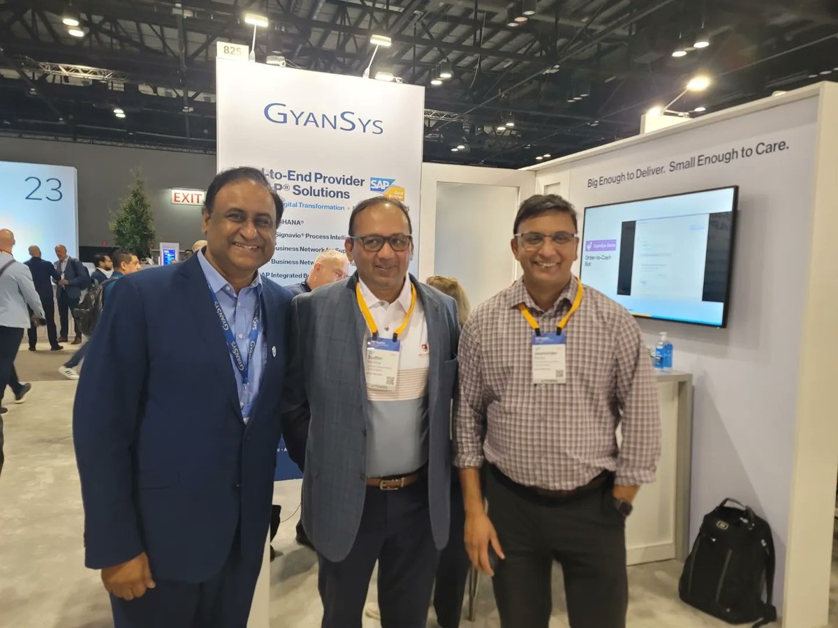 It is always great to meet our #customers at #SAPSapphire and explore more #opportunities.CIT at #GyanSys Booth 825.

#sapphire2023 #asug #TeamGyanSys