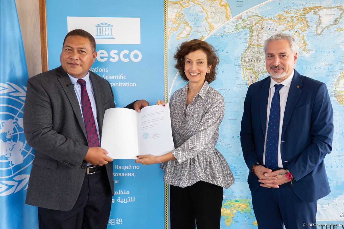 Welcome, #Tuvalu, the 195th state party to @UNESCO #WorldHeritage Convention! 

This landmark addition brings us closer to universal recognition, making the Convention one of the world's most ratified legal instruments.

 📰 on.unesco.org/3OmQruY #ProtectHeritage
