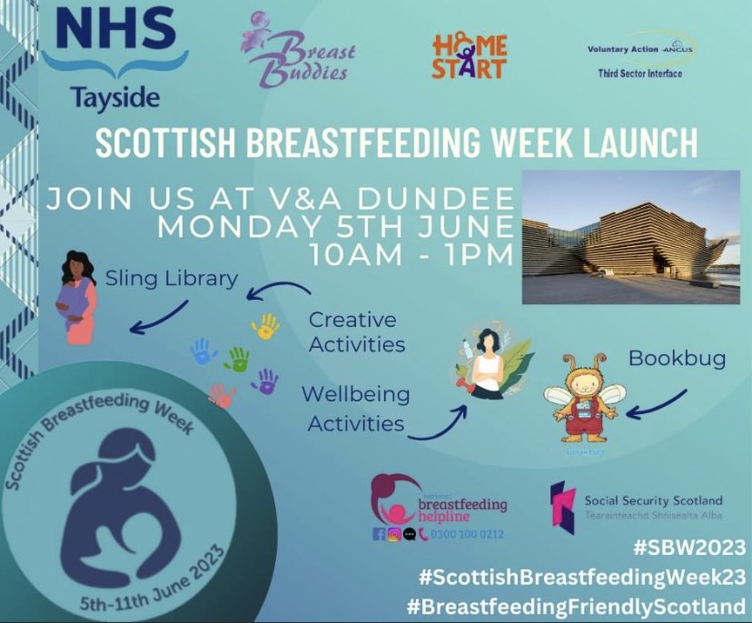 Gillian McMillan (@gillmcmill) on Twitter photo <a href="/NHSTayside/">NHS Tayside</a> along with Breast Buddies are delighted to collaborate with the learning team at V&A Dundee to launch Scottish Breastfeeding Week 2023 for Tayside.
Excited to celebrate during the week across Tayside 🎉
#ScottishBreastfeedingWeek23
#BreastfeedingFriendlyScotland <a href="/NHSTayside/">NHS Tayside</a> along with Breast Buddies are delighted to collaborate with the learning team at V&A Dundee to launch Scottish Breastfeeding Week 2023 for Tayside.
Excited to celebrate during the week across Tayside 🎉
#ScottishBreastfeedingWeek23
#BreastfeedingFriendlyScotland