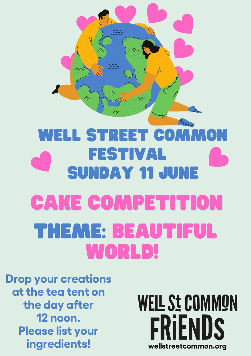 Are you baking? The theme of our cake competition this year is Beautiful World! There are three categories for different ages. Full details on our website. And we have the most excellent <a href="/WickedWomenWI/">Hackney Wicked Women</a> judging!