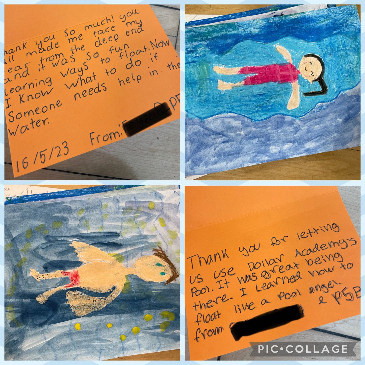 ParkPSClacks's tweet photo. Our P5 learners  @ParkPSClacks have completed their block of water safety and water confidence sessions. They created lovely Thank You cards in class for all of the staff for making their experience so positive. Special thanks to @ActiveClacks , @Dollar_Academy  and @scottishswim https://t.co/OZ9jU7WaDu