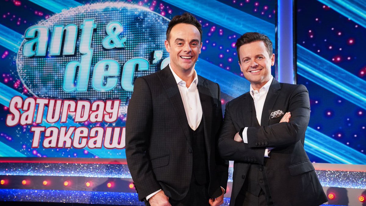 BREAKING!  Ant &amp; Dec have announced Saturday Night Takeaway will take a break after 2024.

What will be the landmark twentieth series will air next year on ITV1and ITVX

The pair will continue to front I’m A Celebrity…Get Me Out Of Here!, Britain’s Got Talent and Limitless Win
