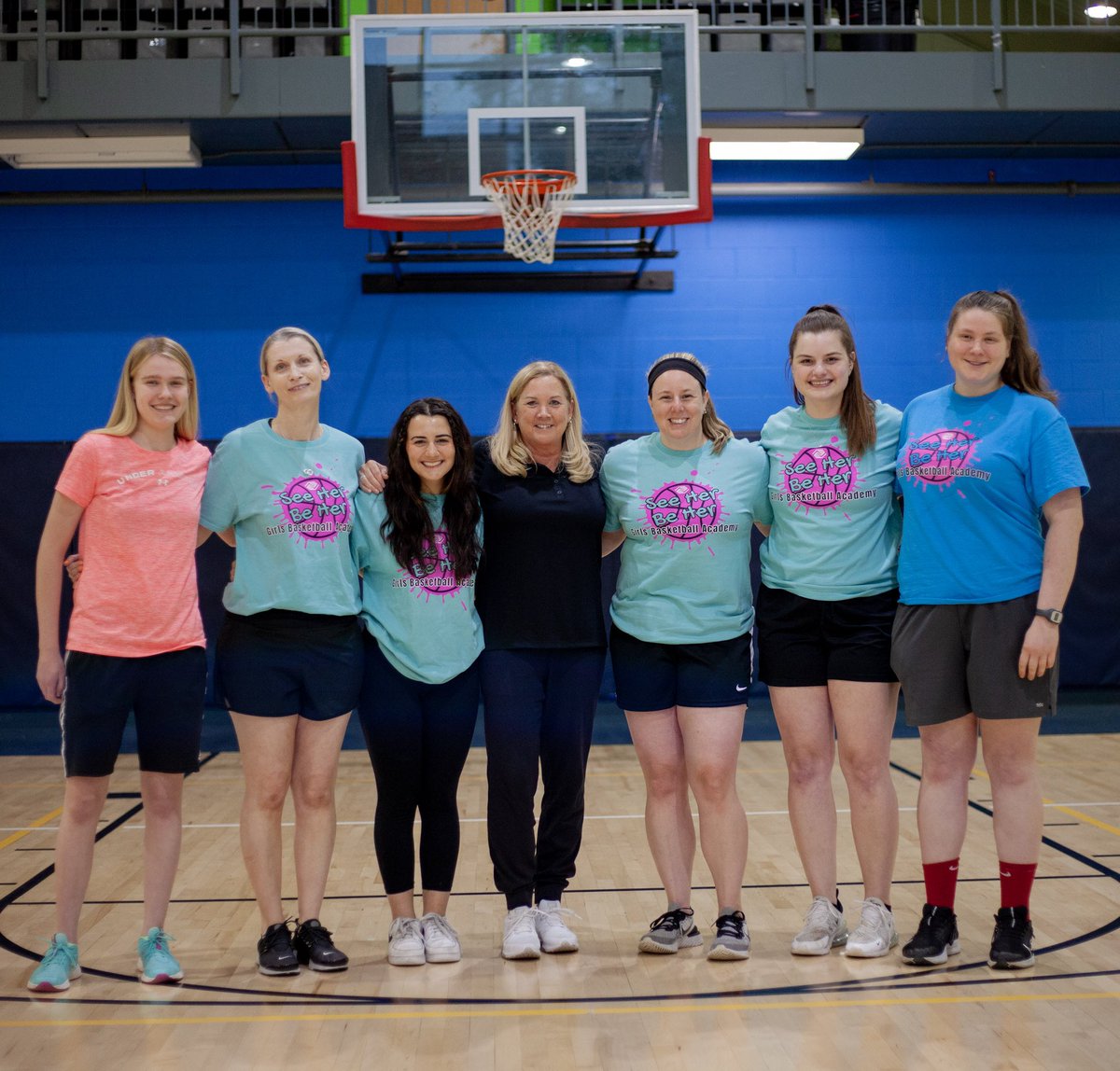 The biggest thank you to @usabasketball Olympic gold medalist and former @wnba player, @suzieserio, for speaking with our #SeeHerBeHer Girls Basketball Academy this past Tuesday! Thank you Suzie for your inspiring words and helping empower the next generation of female leaders!