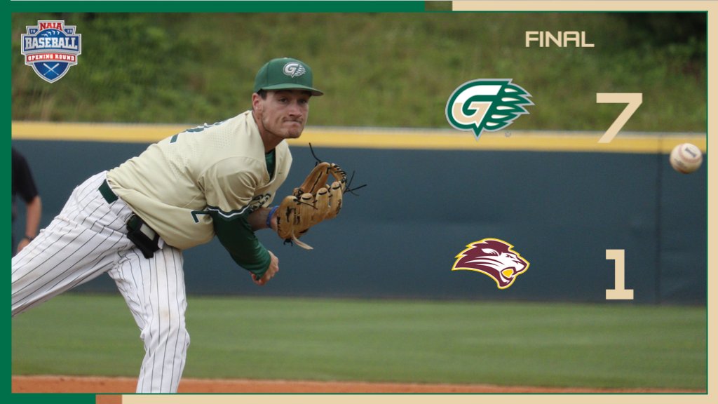 WORLD SERIES BOUND! Grizzlies are headed back to Lewiston, Idaho for the Avista NAIA World Series. Ben Harris tosses a complete game and allows just four hits in the outing. GGC records its 50th win of season.

#GGCAthletics | #GrizGangGGC