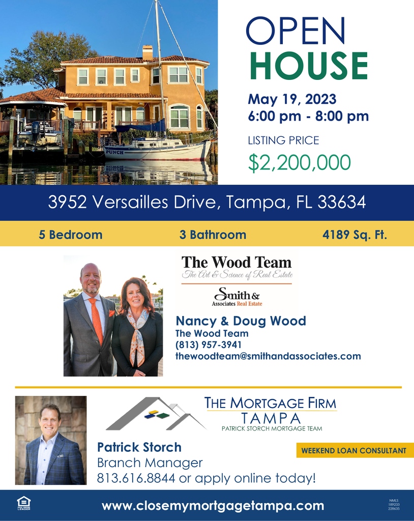 Visit @thewoodteam_tampabayrealestate this Friday for an up-close look at your potential forever home. 🏠️ closemymortgagetampa.com/open-house