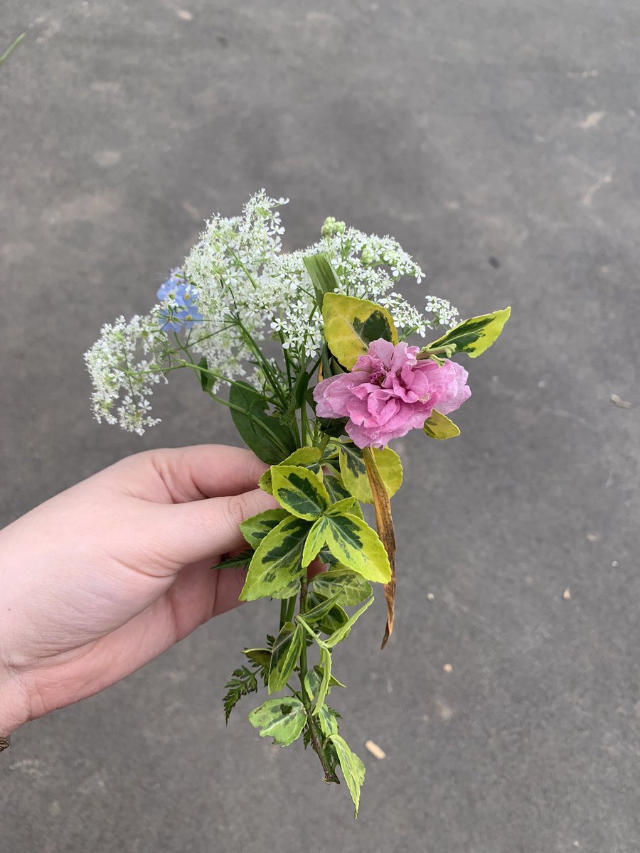 Miss_J_Roberts's tweet photo. A group of children at work made me a ‘wedding bouquet’ during our outdoor art lesson today 🥲 Sometimes these children melt your heart 🥰 https://t.co/Li33v57j8y