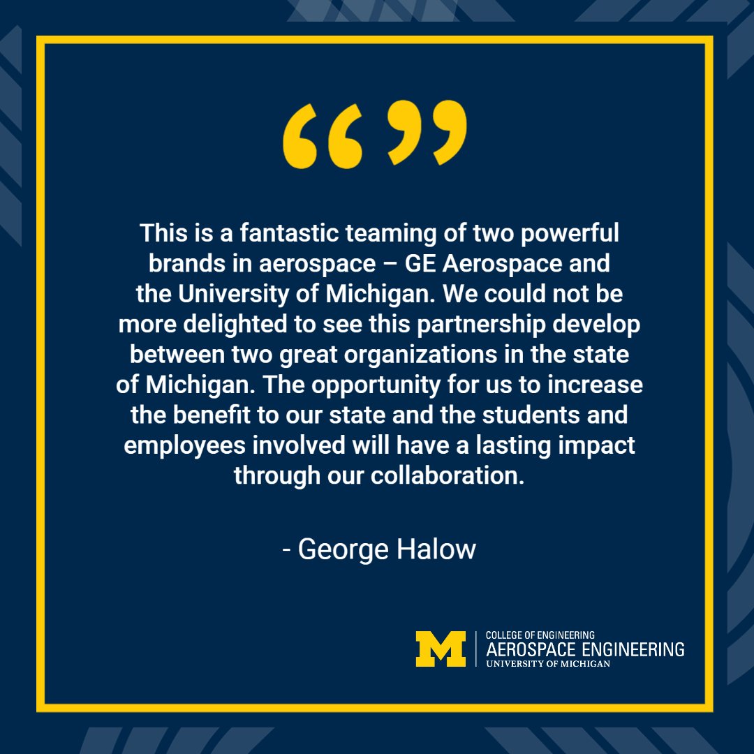 George Halow, Principal Investigator of the #umichMBSE and U-M lead, comments on the new <a href="/GE_Aerospace/">GE Aerospace</a> partnership

Read more about this collaboration here: myumi.ch/2m7Dn